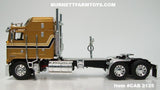 Item #CAB 2125 Gold Black White Outline Kenworth K100 COE Aerodyne Sleeper - 1/64 Scale – DCP by First Gear