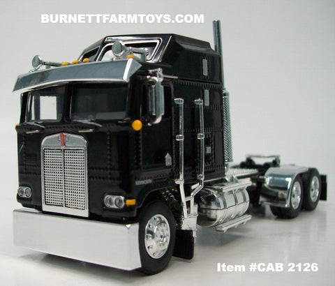 Item #CAB 2126 Black Kenworth K100 COE Aerodyne Sleeper - 1/64 Scale – DCP by First Gear