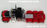 Item #CAB 2133 Black Red Burgundy Gold Outline Tri-Axle Peterbilt 389 36-inch Flattop Sleeper - 1/64 Scale – DCP by First Gear