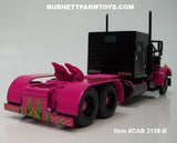 Item #CAB 2139-B Loewen Farms Pink Black Lime Flame Peterbilt 359 60-inch Flattop Vintage Sleeper - 1/64 Scale – DCP by First Gear