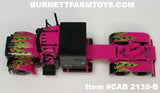 Item #CAB 2139-B Loewen Farms Pink Black Lime Flame Peterbilt 359 60-inch Flattop Vintage Sleeper - 1/64 Scale – DCP by First Gear