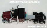 Item #CAB 2171 Burgundy Black Peterbilt 589 58-inch Flattop Sleeper - 1/64 Scale – DCP by First Gear