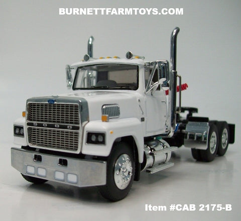Item #CAB 2175-B White Ford LTL 9000 Day Cab - 1/64 Scale – DCP by First Gear