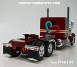 Item #CAB 2195 Candy Apple Red Metallic Tan Peterbilt 379 48-inch Flattop Sleeper - 1/64 Scale – DCP by First Gear