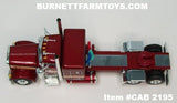 Item #CAB 2195 Candy Apple Red Metallic Tan Peterbilt 379 48-inch Flattop Sleeper - 1/64 Scale – DCP by First Gear