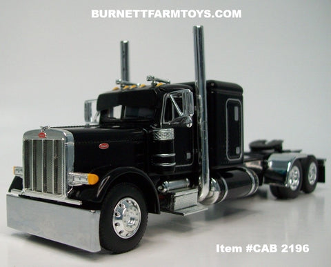 Item #CAB 2196 Black Peterbilt 379 48-inch Flattop Sleeper - 1/64 Scale – DCP by First Gear