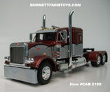 Item #CAB 2199 Burnt Orange Metallic Silver Black Outline Peterbilt 379 48-inch Flattop Sleeper - 1/64 Scale – DCP by First Gear