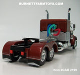 Item #CAB 2199 Burnt Orange Metallic Silver Black Outline Peterbilt 379 48-inch Flattop Sleeper - 1/64 Scale – DCP by First Gear