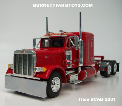 Item #CAB 2201 Red Peterbilt 379 48-inch Flattop Sleeper - 1/64 Scale – DCP by First Gear