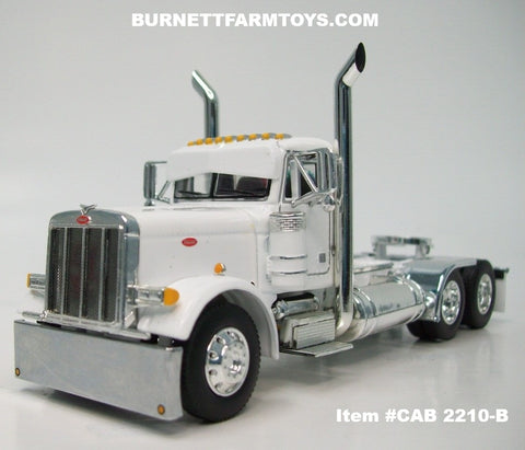Item #CAB 2210-B White Peterbilt 379 Day Cab - 1/64 Scale – DCP by First Gear