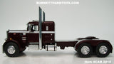 Item #CAB 2218 Dark Cherry White Peterbilt 351 36-inch Flattop Sleeper - 1/64 Scale – DCP by First Gear