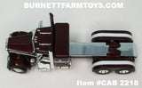 Item #CAB 2218 Dark Cherry White Peterbilt 351 36-inch Flattop Sleeper - 1/64 Scale – DCP by First Gear