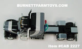 Item #CAB 2227 Black Light Gray Dark Gray Swoop Stripe Peterbilt 379 63-inch Mid Roof Sleeper - 1/64 Scale – DCP by First Gear