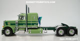 Item #CAB 2231 Light Green Dark Green Peterbilt 379 48-inch Flattop Sleeper - 1/64 Scale – DCP by First Gear