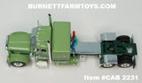 Item #CAB 2231 Light Green Dark Green Peterbilt 379 48-inch Flattop Sleeper - 1/64 Scale – DCP by First Gear