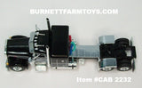 Item #CAB 2232 Black Dark Gray Silver Outline Peterbilt 379 48-inch Flattop Sleeper - 1/64 Scale – DCP by First Gear