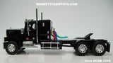 Item #CAB 2236 Black GMC General 34-foot Flattop Sleeper - 1/64 Scale – DCP by First Gear