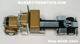 Item #CAB 2243 Gold Black White Outline Peterbilt 389 48-inch Flattop Sleeper - 1/64 Scale – DCP by First Gear