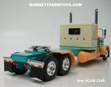 Item #CAB 2245 Peach Teal Cream Peterbilt 389 48-inch Flattop Sleeper - 1/64 Scale – DCP by First Gear
