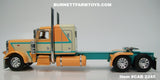 Item #CAB 2245 Peach Teal Cream Peterbilt 389 48-inch Flattop Sleeper - 1/64 Scale – DCP by First Gear