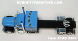 Item #CAB 2304 Baby Blue Black Silver Stripe Gold Outline Peterbilt 389 63-inch Flattop Sleeper - 1/64 Scale – DCP by First Gear