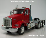 Item #CAB 33663 Red Tri-Axle Kenworth T800 Day Cab - 1/64 Scale – DCP by First Gear