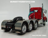 Item #CAB 33663 Red Tri-Axle Kenworth T800 Day Cab - 1/64 Scale – DCP by First Gear