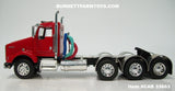 Item #CAB 33663 Red Tri-Axle Kenworth T800 Day Cab - 1/64 Scale – DCP by First Gear