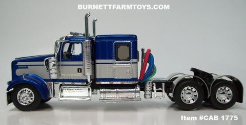 Item #CAB 1775 Blue Metallic Silver Kenworth W900L 60-inch