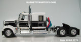 Item #CAB 1776 White Black Kenworth W900L 60-inch Flattop Sleeper - 1/64 Scale – DCP by First Gear