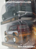 Item #JLCP7353 Gray 1965 International 1200 Pickup Truck and Burgundy White Muddy 1979 International Scout Pickup Truck - 1/64 Scale - Johnny Lightning - Off Road Limited Edition