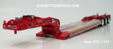 Item #TRL 1173 Red Tri-Axle Fontaine Magnitude Lowboy Trailer with Detachable Neck - 1/64 Scale - DCP by First Gear