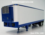 Item #TRL 1298 White Sided Blue Metallic Trim Tandem Axle Vintage 40-foot Thermo King Refrigerated Trailer - 1/64 Scale – DCP by First Gear