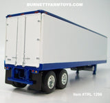Item #TRL 1298 White Sided Blue Metallic Trim Tandem Axle Vintage 40-foot Thermo King Refrigerated Trailer - 1/64 Scale – DCP by First Gear