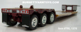 Item #TRL 1370 Burgundy Tandem Axle Fontaine Renegade Machinery Trailer with Flip Axle and Detachable Neck - 1/64 Scale – DCP by First Gear