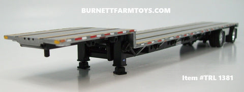 Item #TRL 1381 Silver Deck Black Frame Spread Axle Transcraft Eagle Stepdeck Trailer - 1/64 Scale - DCP by First Gear