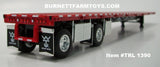 Item #TRL 1390 Red Deck Black Frame Spread Axle Wilson Roadbrute Flatbed Trailer - 1/64 Scale – DCP by First Gear