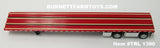 Item #TRL 1390 Red Deck Black Frame Spread Axle Wilson Roadbrute Flatbed Trailer - 1/64 Scale – DCP by First Gear
