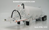 Item #TRL 1410 White Tri-Axle Heil 3-Bay Pneumatic Tanker Trailer - 1/64 Scale - DCP by First Gear