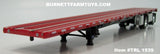 Item #TRL 1539 Red Black Frame Spread Axle Wilson Roadbrute Flatbed Trailer - 1/64 Scale – DCP by First Gear