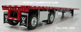 Item #TRL 1539 Red Black Frame Spread Axle Wilson Roadbrute Flatbed Trailer - 1/64 Scale – DCP by First Gear