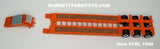 Item #TRL 1549 Orange Tri-Axle Talbert Lowboy Trailer with Detachable Neck - 1/64 Scale - DCP by First Gear