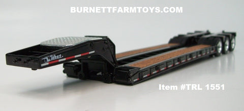 Item #TRL 1551 Black Tri-Axle Talbert Lowboy Trailer with Detachable Neck - 1/64 Scale - DCP by First Gear