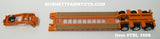 Item #TRL 1608 Dark Orange Tri-Axle Fontaine Magnitude Lowboy Trailer with Detachable Neck - 1/64 Scale - DCP by First Gear