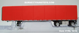 Item #TRL 1610 Red Tarp Spread Axle Utility Roll Tarp Flatbed Trailer - 1/64 Scale – DCP by First Gear