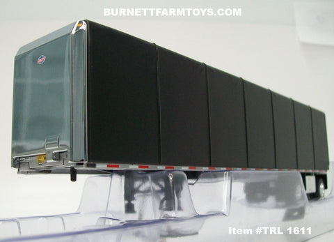 Item #TRL 1611 Black Tarp Spread Axle Utility Roll Tarp Flatbed Trailer - 1/64 Scale – DCP by First Gear