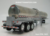 Item #TRL 1623 Polished Tri-Axle Walker Milk Tanker Trailer - 1/64 Scale - DCP by First Gear