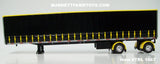 Item #TRL 1667 Black Yellow Spread Axle Utility 53-foot Tautliner Flatbed Trailer - 1/64 Scale – DCP by First Gear