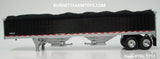 Item #TRL 1712 Black High Sided Black Tarp Silver Frame Tandem Axle Wilson 43-foot Pacesetter Hopper Bottom Grain Trailer - 1/64 Scale - DCP by First Gear