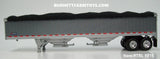 Item #TRL 1715 Gun Metal Gray High Sided Black Tarp Silver Frame Tandem Axle Wilson 43-foot Pacesetter Hopper Bottom Grain Trailer - 1/64 Scale - DCP by First Gear